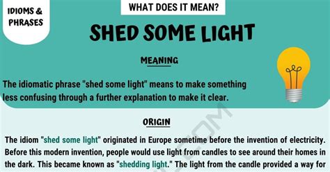 sheds light synonym|SHED LIGHT